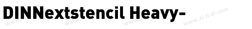 DINNextstencil Heavy字体转换
